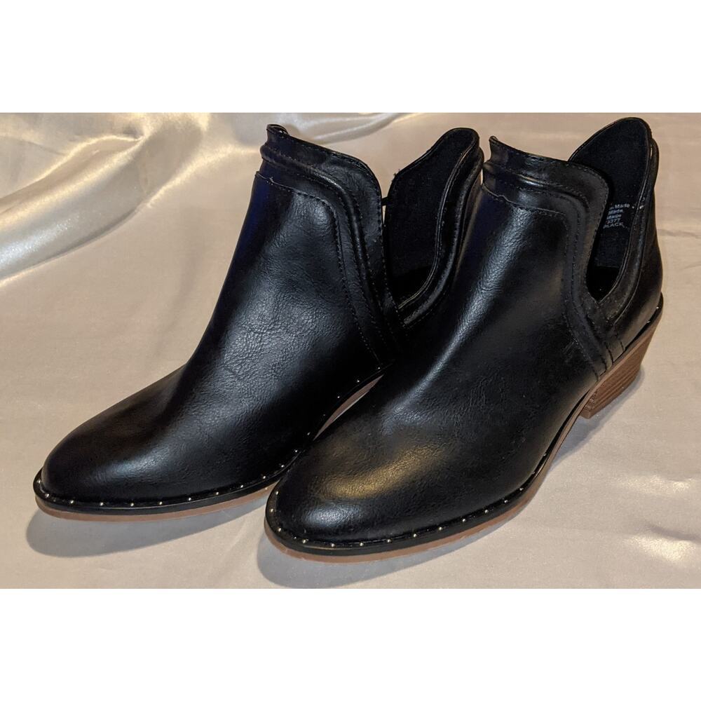 Sonoma Goods For Life Pomeranian Ankle Boots + Vitalize by Ortholite Black Sz 6M